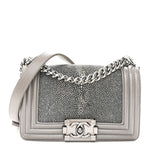 Galuchat Stingray Small Boy Flap Silver