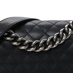 Caviar Quilted Small Boy Flap Black