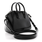 Shiny Lord Calfskin Mini Antigona Black