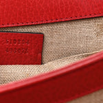 Dollar Calfskin Small Interlocking G Shoulder Bag Red