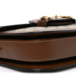 GG Supreme Monogram Horsebit 1955 Shoulder Bag Beige Brown Sugar