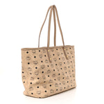 Visetos Medium Top Zip Shopper Tote Beige