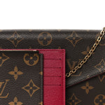 Monogram Pochette Felicie Chain Wallet Fuchsia