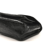 Crinkled Calfskin Matelasse Monogram Medium Niki Chain Satchel Black