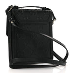 Calfskin GG Tennis Embossed Messenger Bag Black