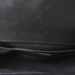 Calfskin Quilted Medium Boy Top Handle Flap Black