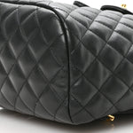 Lambskin Quilted Small Urban Spirit Backpack Black
