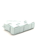 Calfskin Maxi Intrecciato Cassette Pouch On Strap Pale Blue