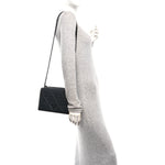 Nappa Triangle Stitched Spectrum Shoulder Bag Black