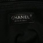 Calfskin Quilted Large Shopping In Chains Tote Black