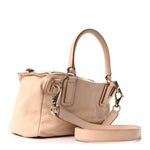 Bubble Calfskin Studded Pandora Light Beige