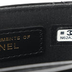 Patent Calfskin Quilted Mini Clutch Black