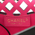 Lambskin Sea Through Flap Black Multicolor