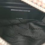 Mesh Crystal Rhinestone Mini Heiress Pouch Faded Neon Orange