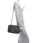 Caviar Quilted Jumbo Single Flap Black