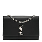 Grain De Poudre Large Classic Monogram Kate Satchel Black