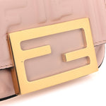 Nappa Matisse FF Embossed Nano Maxi Buckle Baguette Charm Rosa Quarzo
