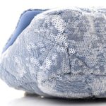 Sequin Quilted Medium Chanel 19 Flap Light Blue