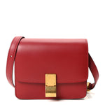 Smooth Calfskin Small Classic Box Flap Bag Red