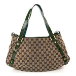 Monogram Patent Medium Abbey Shoulder Bag Blue