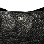 Grained Calfskin Small Spin Tote Black