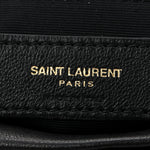 Lambskin Quilted Medium Loulou Puffer Monogram Chain Satchel Black