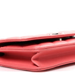 Lambskin Quilted Wallet On Chain WOC Pink
