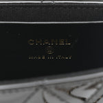 Patent Calfskin Quilted Mini Clutch Black