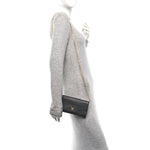 Saffiano Metal Large Chain Wallet Black