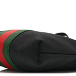 Canvas Web Messenger Bag Black