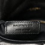 Lambskin Quilted Small Loulou Puffer Monogram Chain Satchel Black