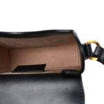 Boarded Plutone Calfskin Mini Horsebit 1955 Crossbody Bag Black