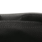 Grained Calfskin Medium Marcie Saddle Bag Black