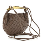 Nappa Intrecciato Mini Sardine Bag Taupe Grey