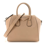 Sugar Goatskin Mini Antigona Beige Camel