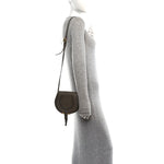 Calfskin Mini Marcie Round Crossbody Bag  Army Green