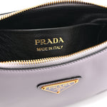 Soft Calfskin Arque Shoulder Bag Glicine