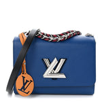 Epi Twist Braided Strap Shoulder Bag MM Bleu Roi