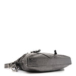 Metallic Calfskin Medium Voyou Bag Silver