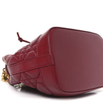Lambskin Cannage Miss Dior Bucket Bag Cherry Red