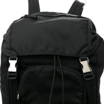 Tessuto Nylon Montagna Double Buckle Backpack Black