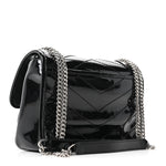 Patent Calfskin Matelasse Monogram Baby Niki Chain Satchel Black