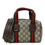 GG Supreme Web Mini GG Top Handle Bag Beige Ebony New Acero