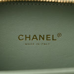 Caviar Quilted Small CC Filigree Vanity Case Mint