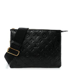 Lambskin Embossed Monogram Coussin PM Black