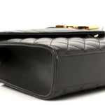Grain De Poudre Textured Mixed Matelasse Triquilt Medium Monogram Satchel Pebble