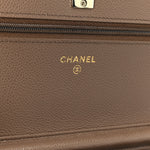 Caviar Quilted CC Turnlock Wallet On Chain WOC Brown