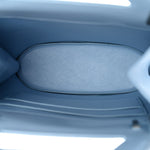Brushed Calfskin North South Wanda Top Handle Bag Sky Blue