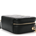 Lambskin Quilted CC Pearl Crush Camera Case Black