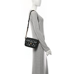 Caviar Quilted Mini Chain Flap Black